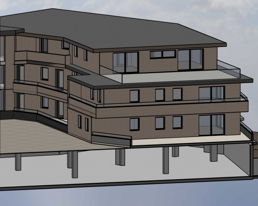 Planungs- und Renderbild der Wohnanlage Kinkstraße in Kufstein